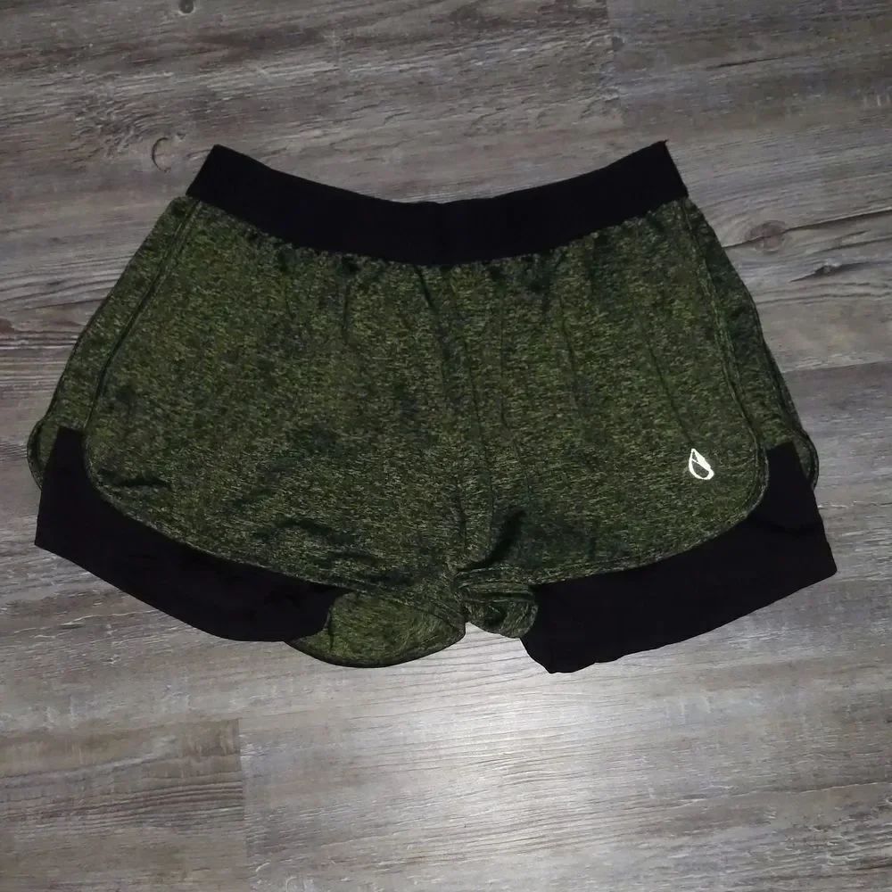 Icyzone Running Yoga Activewear Workout Exercise Athletic  Shorts 2-in-1 Sz M